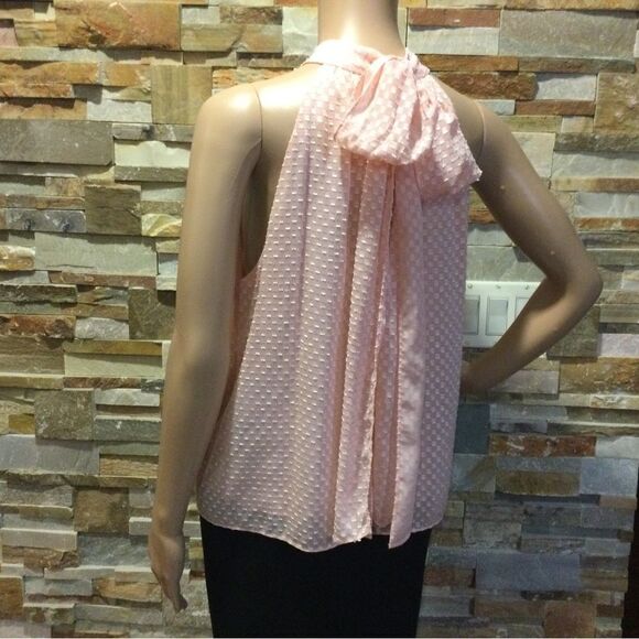 ALICE + OLIVIA Liana High Bow-Neck English Rose Blouse - Picture 5 of 12